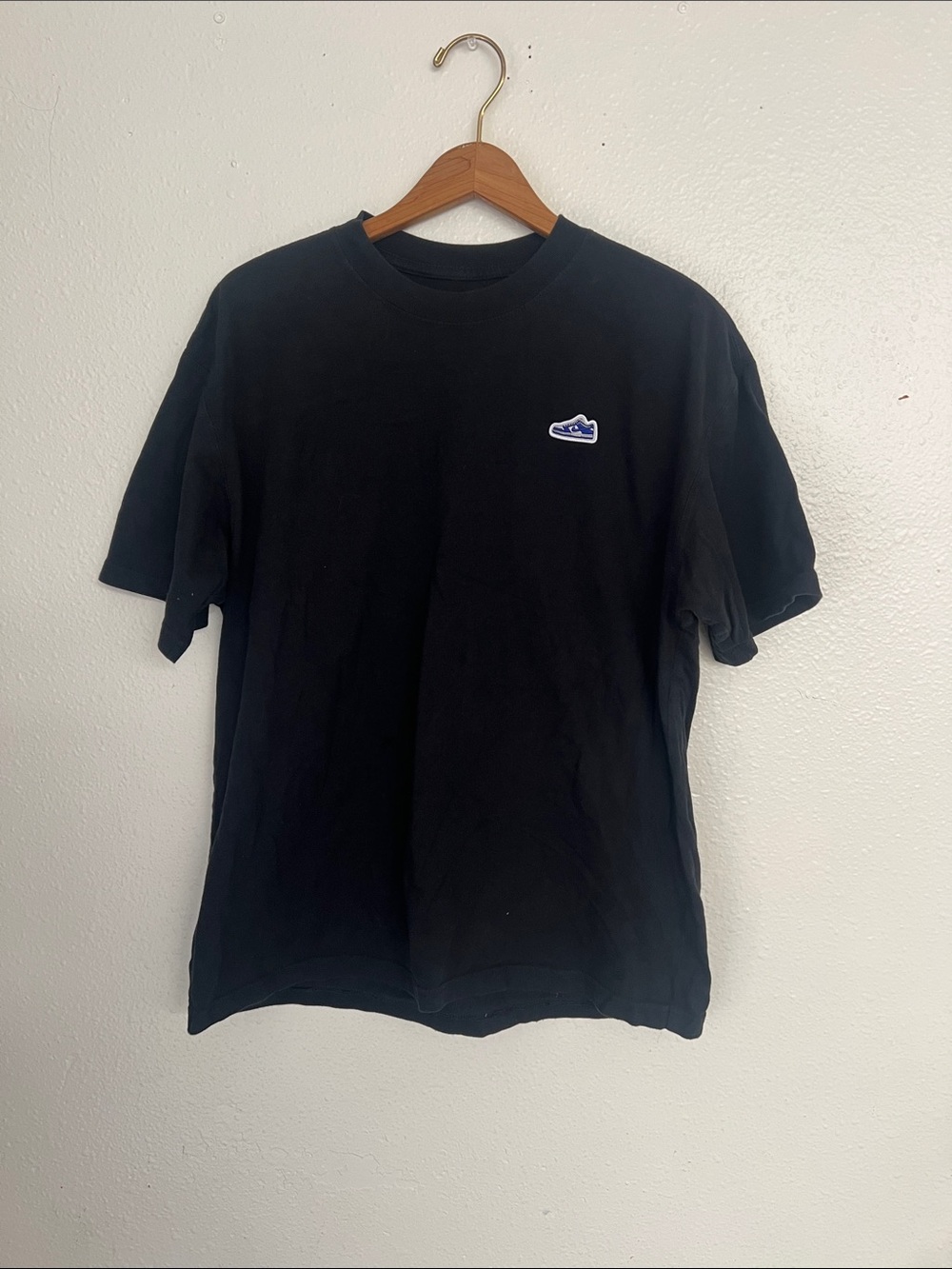 Nike Black Short Sleeve Tee with Blue & White Shoe Patch